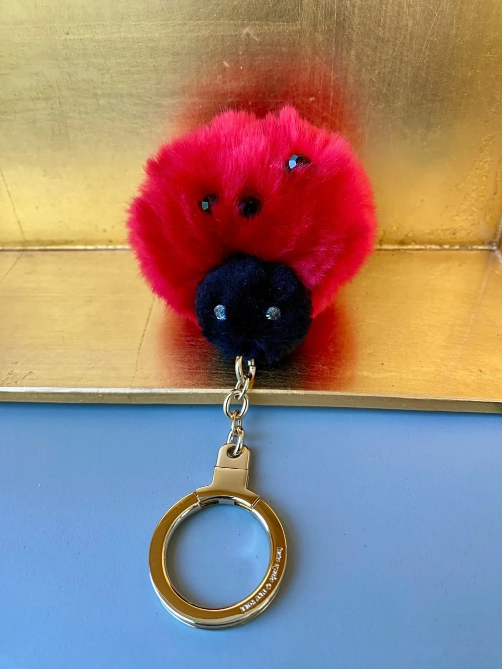 Cute Kate Spade New York Bag Charm. Ladybug Pom Pom